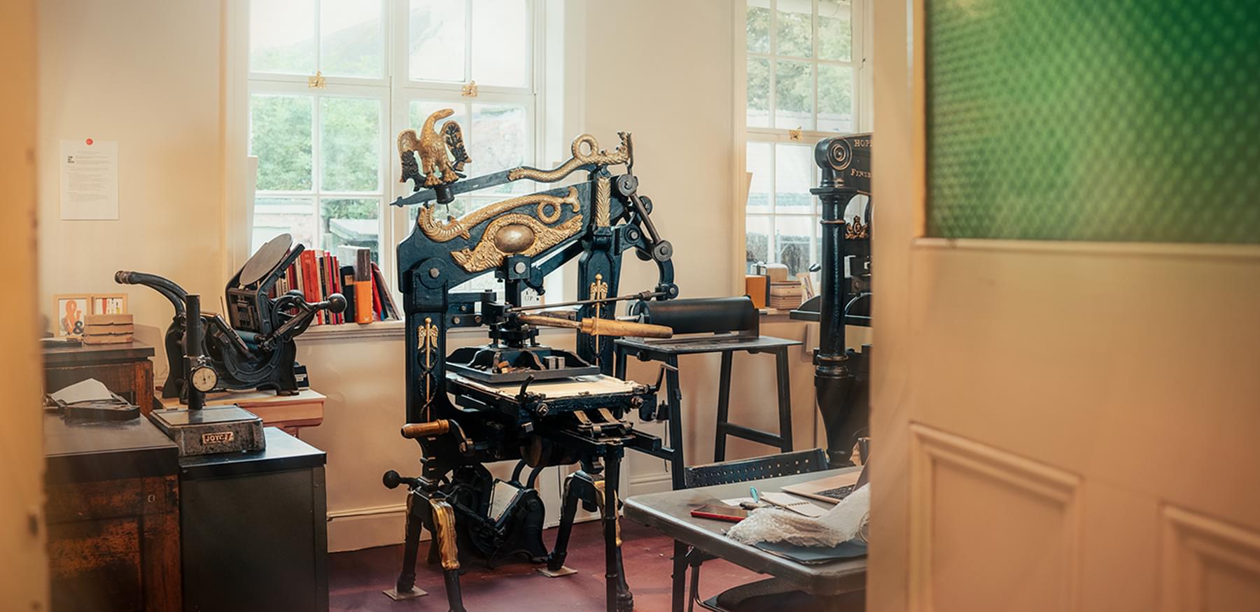 Columbian press at Thin Ice Press