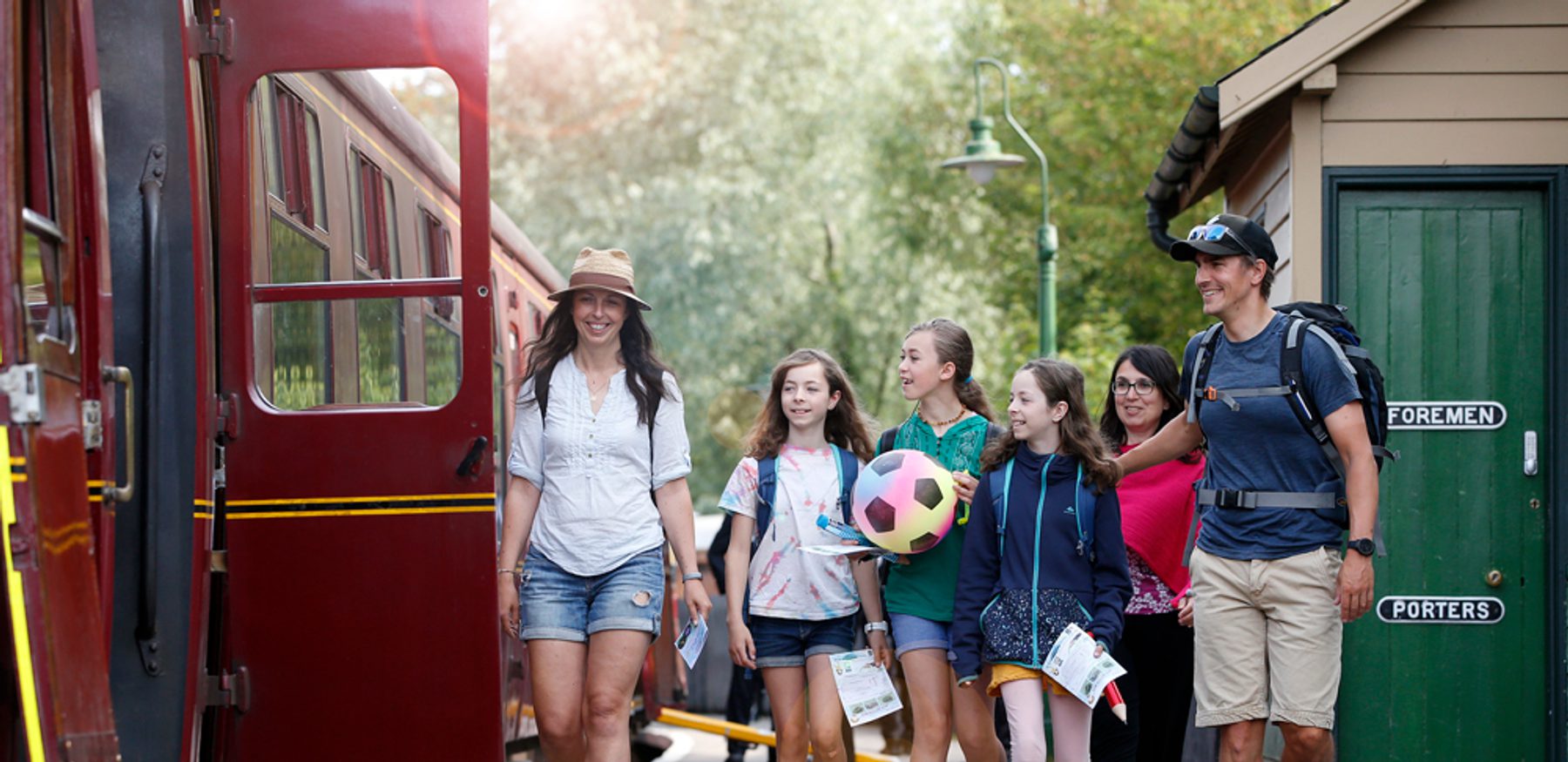Family Pickering Platform North Yorkshire Moors Railway