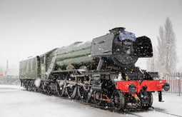 Scotsman in the snow in North Yard 2 March 2016 Credit NRM 1