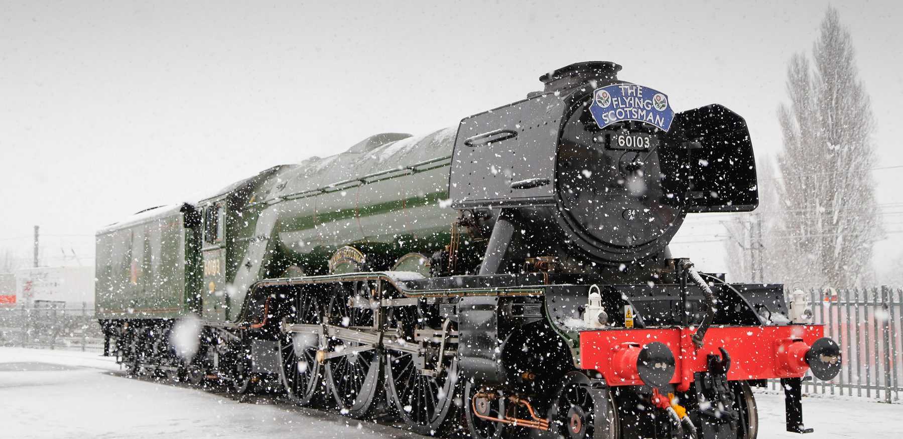 Scotsman in the snow in North Yard 2 March 2016 Credit NRM 1