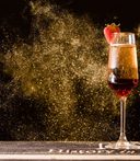 Sparkling champagne flute glitter york distillery VY